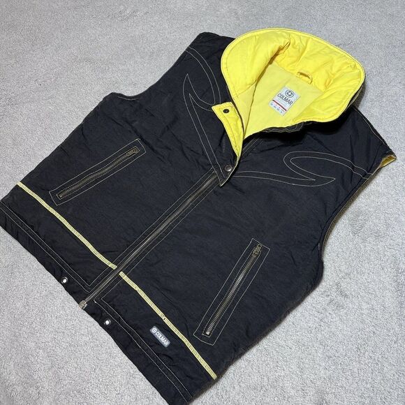 Vintage Colmar Vest Adult Large 8 US Black Yellow Ski Southwestern Dream Catcher - Picture 4 of 11